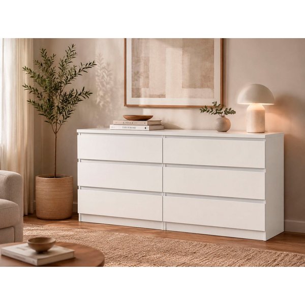 Home affaire Kommode Naia, 6 Schubladen im skandinavischen Design, Breite 158 cm, Modern, skandinavisches Design, in mehrere Farben, Metallgleiter