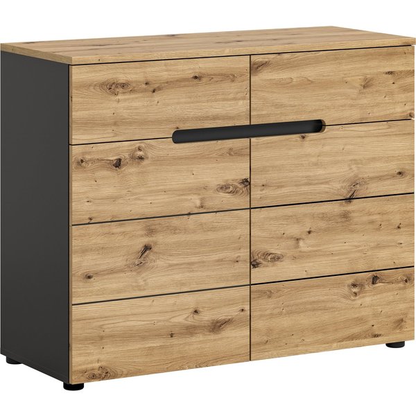 Home affaire Kommode REHAT, TOPSELLER!, Breite 100cm, 2 Türen, 2 Schubkästen, 4 Fächer (in verschiedenen Farben erhältlich), Schuhschrank, Schuhkommode, Gardero