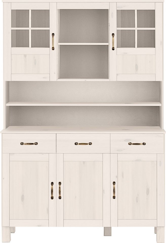 Home affaire Küchenbuffet Alby Breite 125 cm, 2 Glastüren, 2 Schubladen – Bild 3 von 5