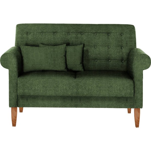 Home affaire Küchensofa Scalea Breite 157cm, Komfortsitzhöhe 55cm, Knopfheftung im Rücken, inkl. 2 Stk. Zierkissen, in verschiedenen Stoffen und Farben