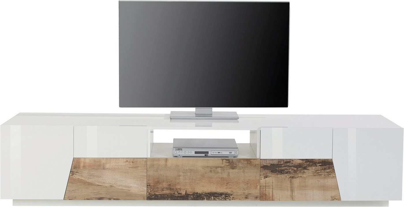Home affaire Lowboard ALIEN- TV-Board, mit 4 Türen, 1 Schublade und 1 offenes Fach, TV-Kommode Breite ca. 220 cm "Made in Italy" – Bild 3 von 5