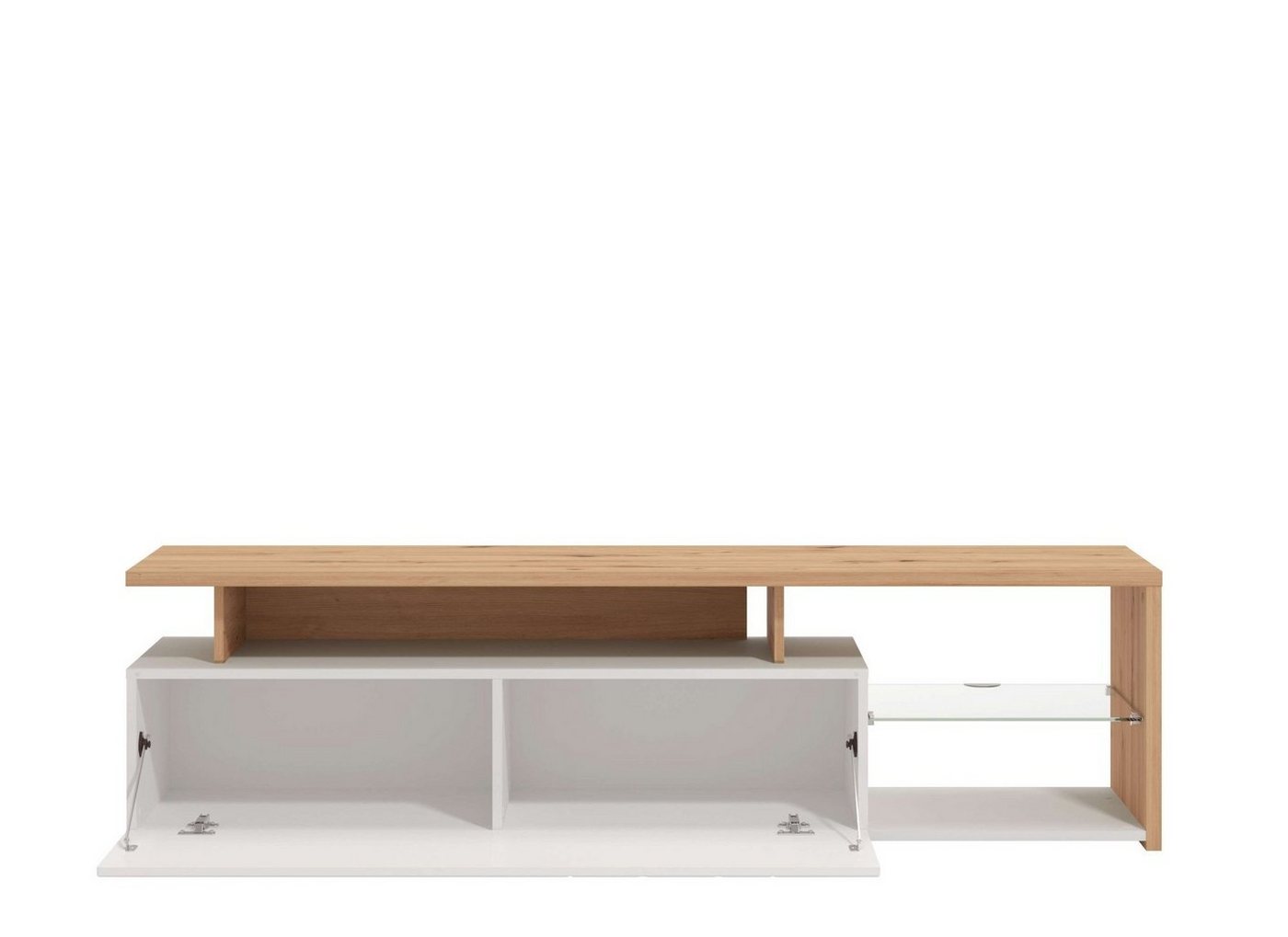 Home affaire Lowboard Arctic TV-Board, TV-Kommode,Br. 170 cm, mit und ohne LED-Beleuchtung,Front mit Fräsung – Bild 4 von 5