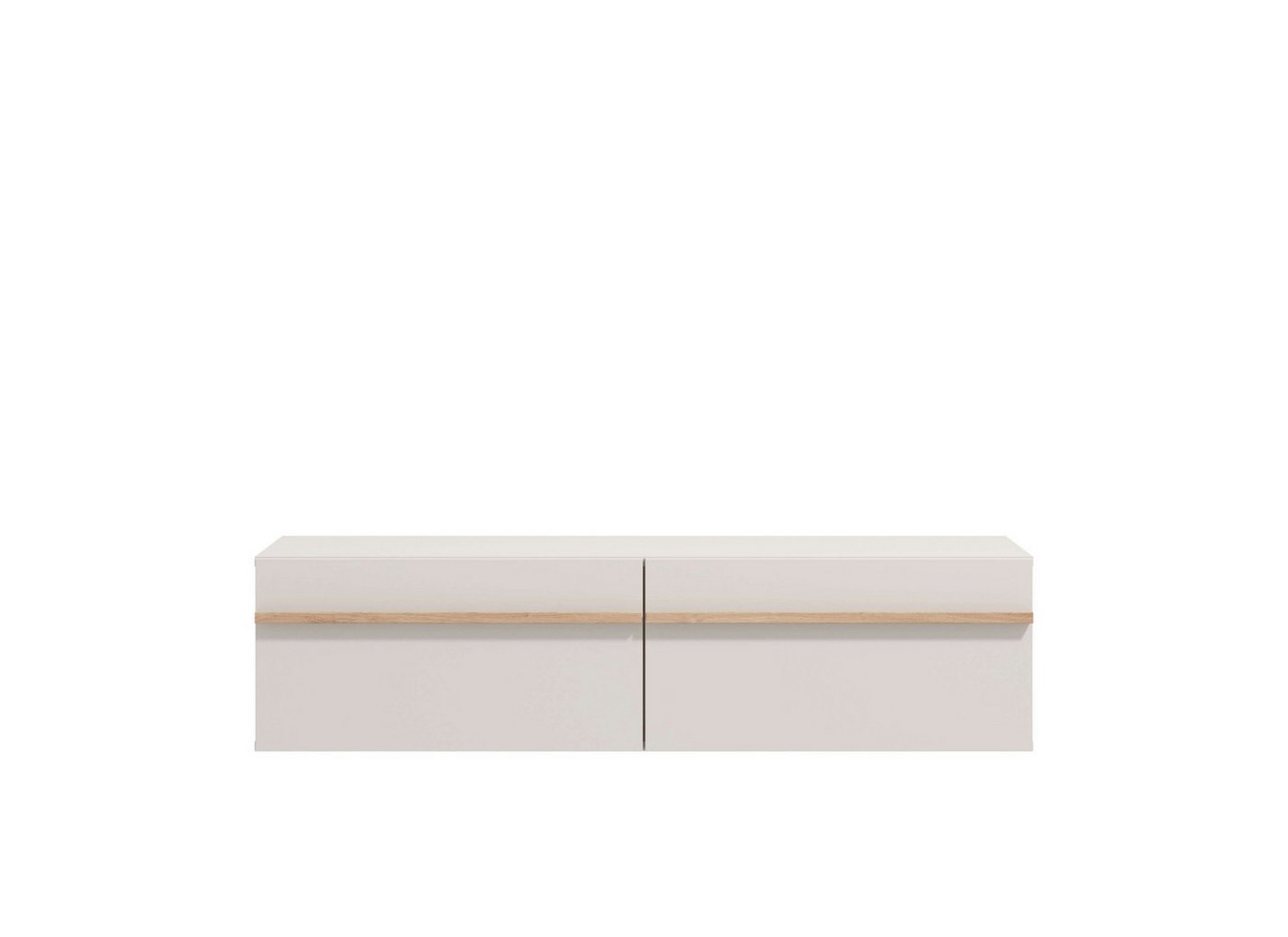 Home affaire Lowboard Arles TV-Kommode, Breite 128 /154/192 cm, TV-Schrank, Wandmontage, mit geschlossenen Fächern, in Kaschmir Farbe, mit Klappentüren – Bild 4 von 5