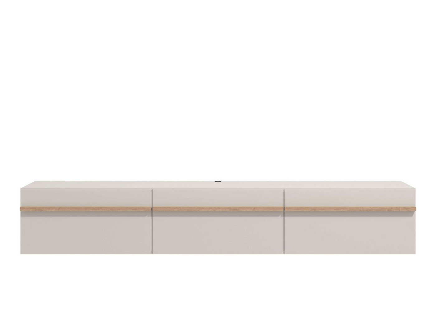 Home affaire Lowboard Arles TV-Kommode, Breite 128 /154/192 cm, TV-Schrank, Wandmontage, mit geschlossenen Fächern, in Kaschmir Farbe, mit Klappentüren – Bild 4 von 5