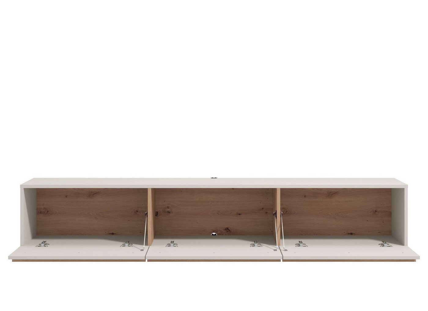 Home affaire Lowboard Arles TV-Kommode, Breite 128 /154/192 cm, TV-Schrank, Wandmontage, mit geschlossenen Fächern, in Kaschmir Farbe, mit Klappentüren – Bild 5 von 5