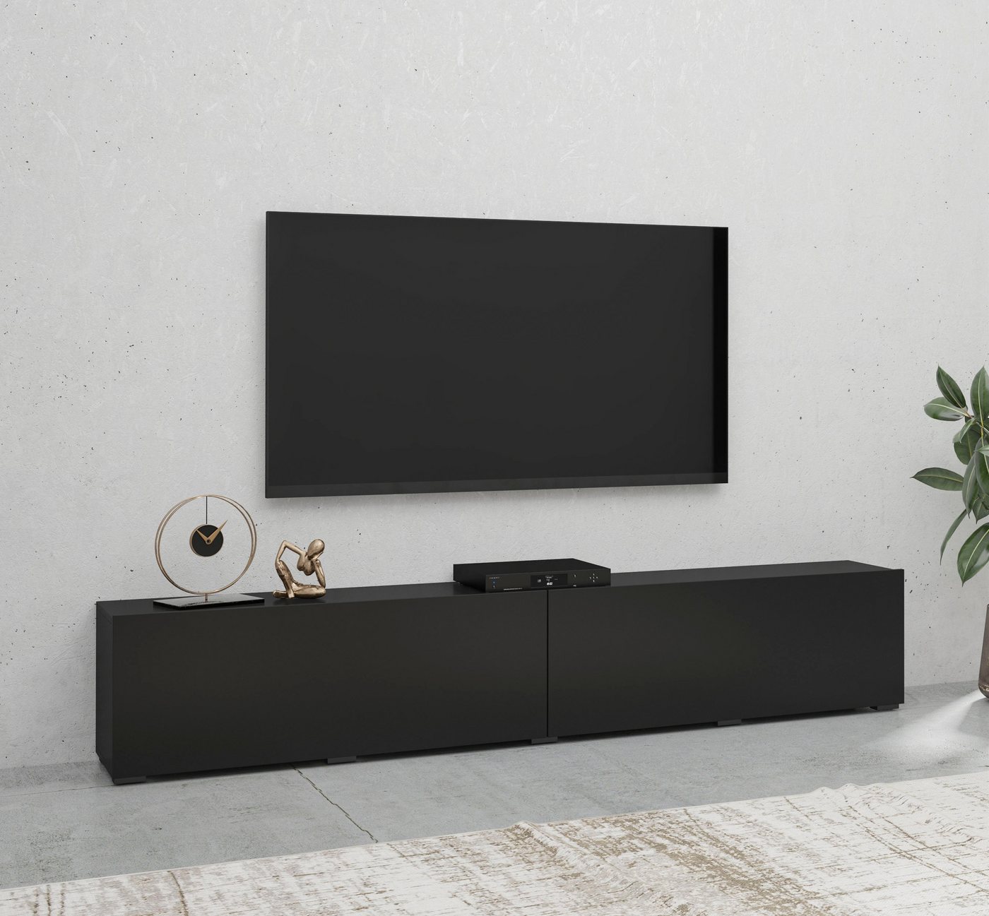 Home affaire Lowboard Ava, Breite 180 cm, hängend und stehend montierbar, moderne grifflose TV-Kommode, TV-Schrank, TV-Board – Bild 2 von 5