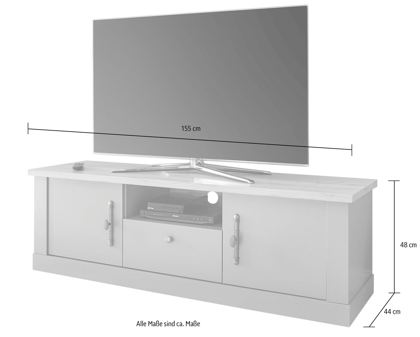 Home affaire Lowboard CHAMBORD, Breite ca. 155 cm – Bild 5 von 5