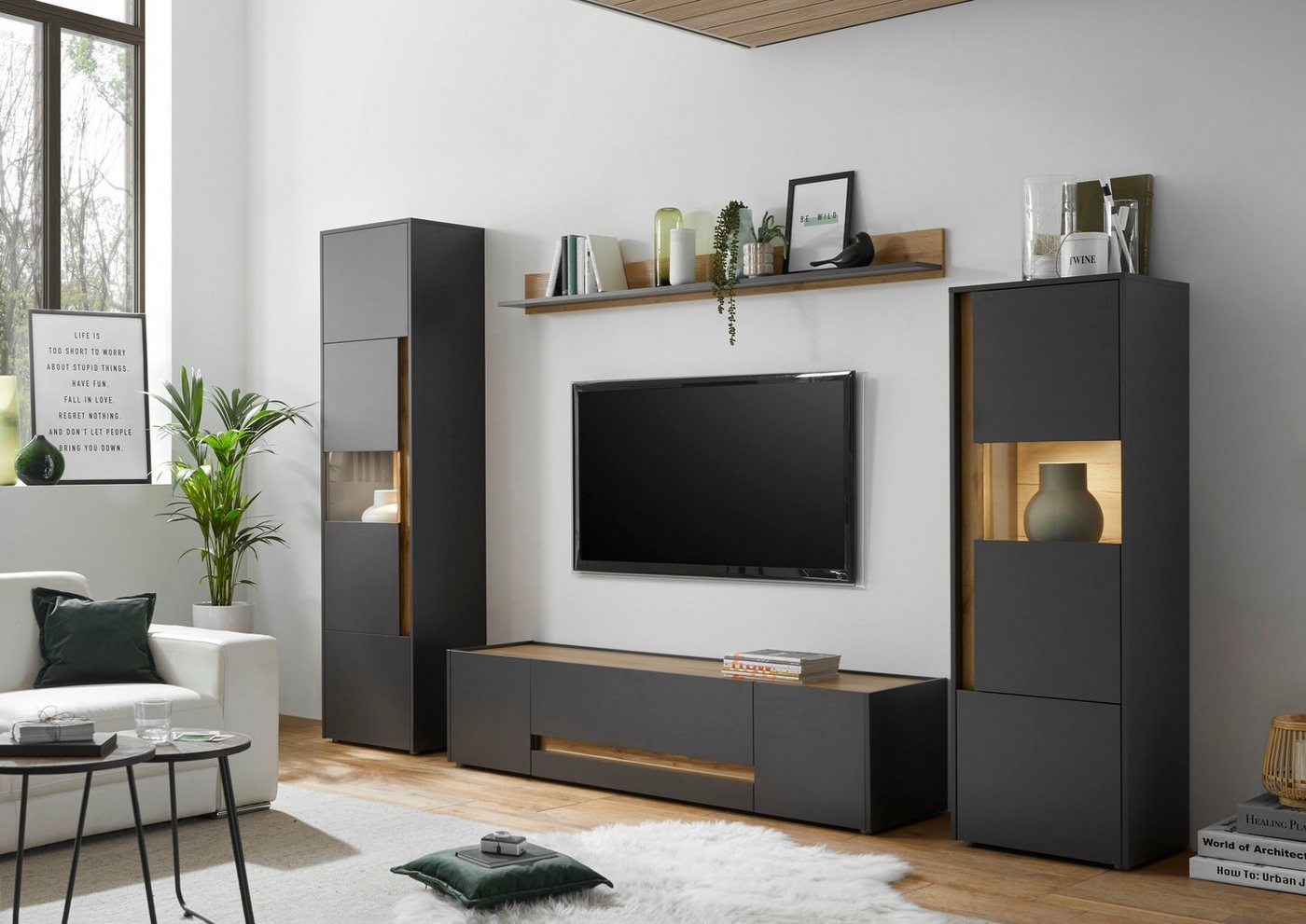 Home affaire Lowboard City/Giron, moderner TV-Schrank, Kommode, TV-Unterschrank, zeitlos, modern, ausreichend Stauraum, vielseitig einsetzbar – Bild 5 von 5
