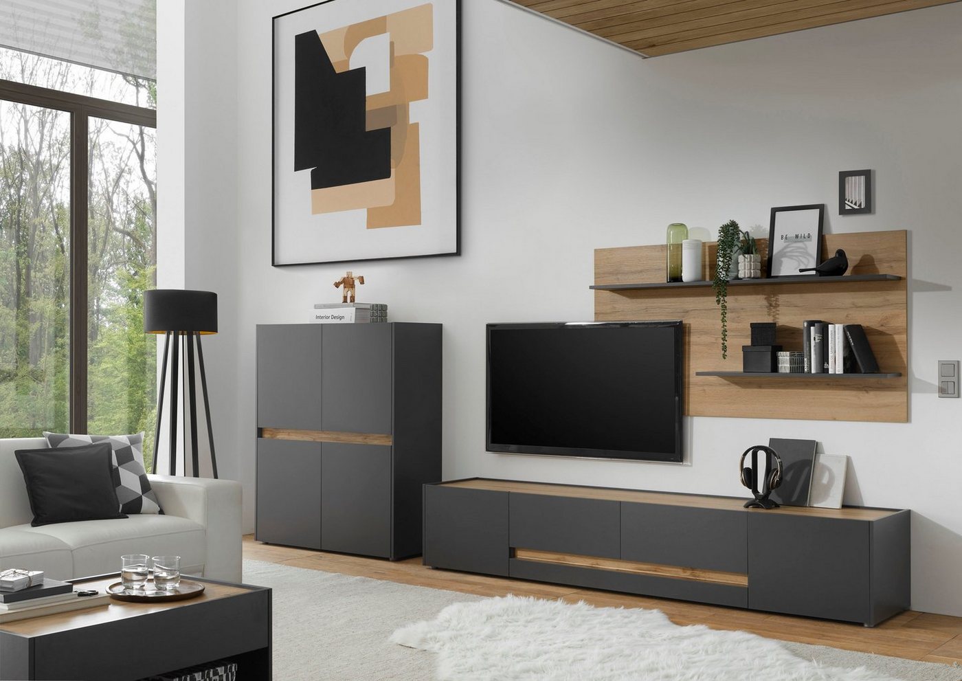 Home affaire Lowboard City/Giron, moderner TV-Schrank, Kommode, TV-Unterschrank, zeitlos, modern, ausreichend Stauraum, vielseitig einsetzbar – Bild 5 von 5