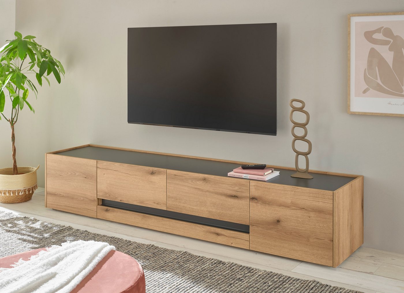 Home affaire Lowboard City/Giron, moderner TV-Schrank, Kommode, TV-Unterschrank, zeitlos, modern, ausreichend Stauraum, vielseitig einsetzbar – Bild 2 von 5