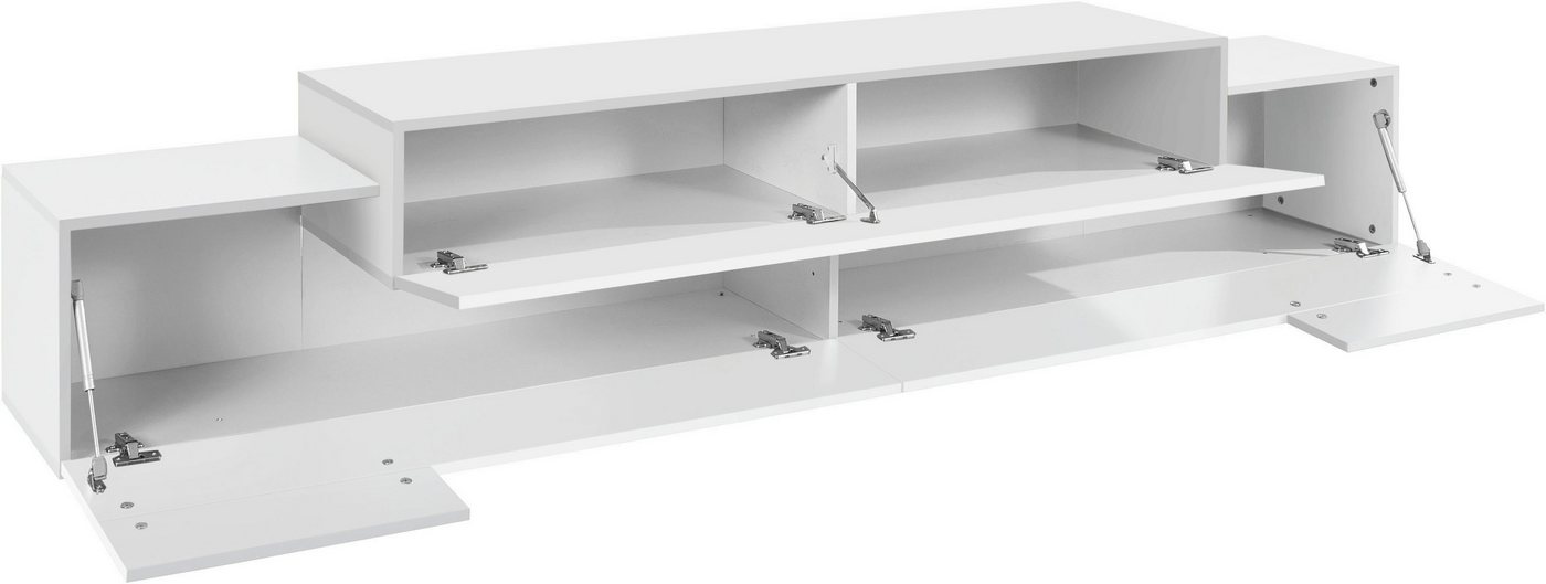 Home affaire Lowboard Coro,Lowboard,TV-Kommode,TV-Möbel,TV-Bank, mit 3 Klappen, (B/T/H) 240x45x51,6 cm – Bild 4 von 5