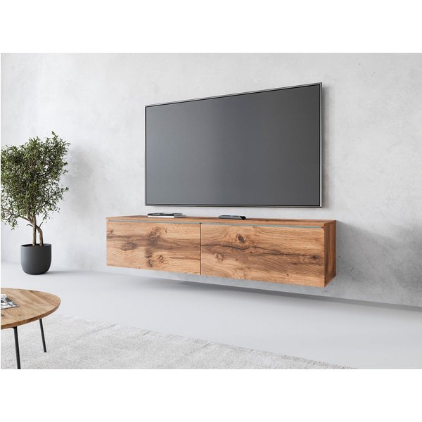 Home affaire Lowboard LOWBOARD D, wahlweise mit oder ohne Beleuchtung, modernes TV-Board ohne Griffe, mit viel Stauraum,stehend und hängend