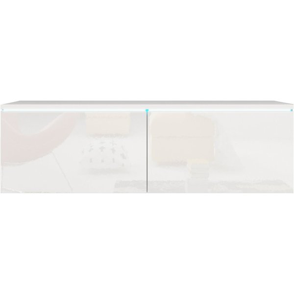 Home affaire Lowboard LOWBOARD D, wahlweise mit oder ohne Beleuchtung, modernes TV-Board ohne Griffe, mit viel Stauraum,stehend und hängend