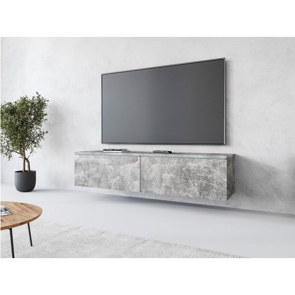 Home affaire Lowboard LOWBOARD D, wahlweise mit oder ohne Beleuchtung, modernes TV-Board ohne Griffe, mit viel Stauraum,stehend und hängend