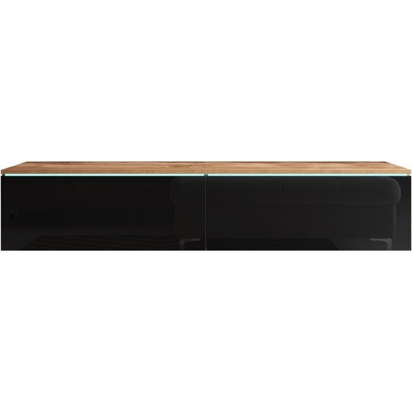 Home affaire Lowboard LOWBOARD D, wahlweise mit oder ohne Beleuchtung, modernes TV-Board ohne Griffe, mit viel Stauraum,stehend und hängend