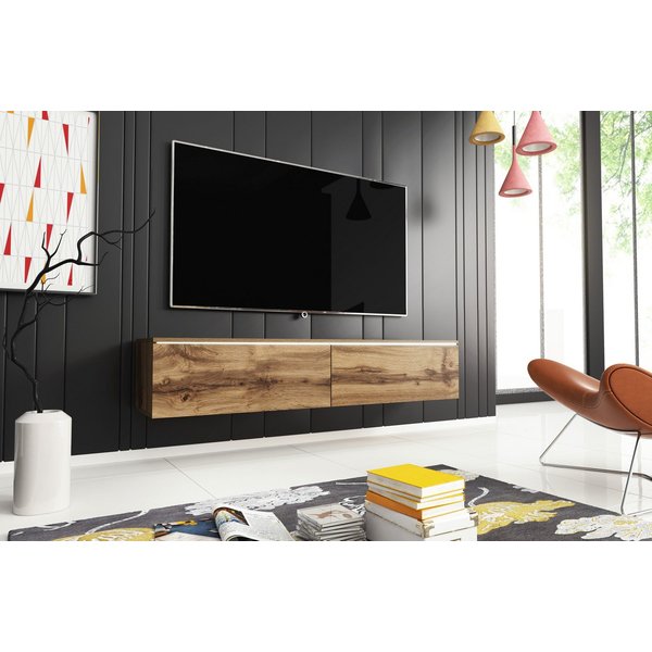Home affaire Lowboard LOWBOARD D, wahlweise mit oder ohne Beleuchtung, modernes TV-Board ohne Griffe, mit viel Stauraum,stehend und hängend