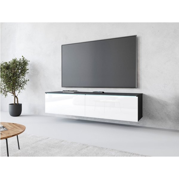 Home affaire Lowboard LOWBOARD D, wahlweise mit oder ohne Beleuchtung, modernes TV-Board ohne Griffe, mit viel Stauraum,stehend und hängend