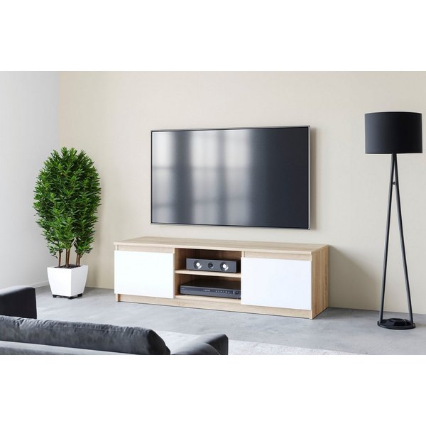 Home affaire Lowboard DINGO, zeitloser TV-Schrank, TV-Board Breite 120 cm, grifflose Fernsehschrank