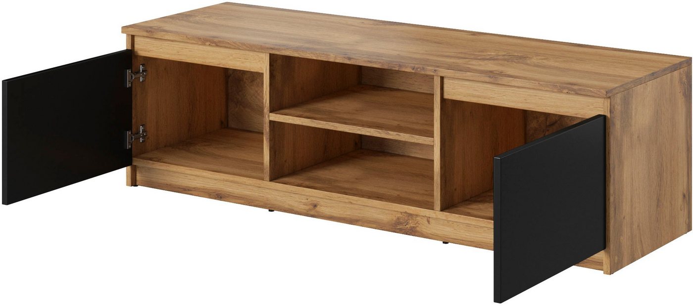Home affaire Lowboard DINGO, zeitloser TV-Schrank, TV-Board Breite 120 cm, grifflose Fernsehschrank – Bild 3 von 5