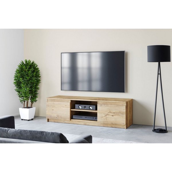 Home affaire Lowboard DINGO, zeitloser TV-Schrank, TV-Board Breite 120 cm, grifflose Fernsehschrank