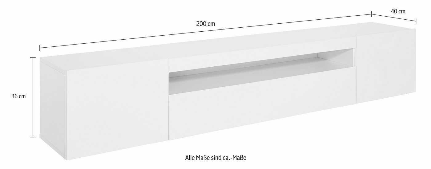 Home affaire Lowboard Egypt, Breite 200 cm – Bild 3 von 5