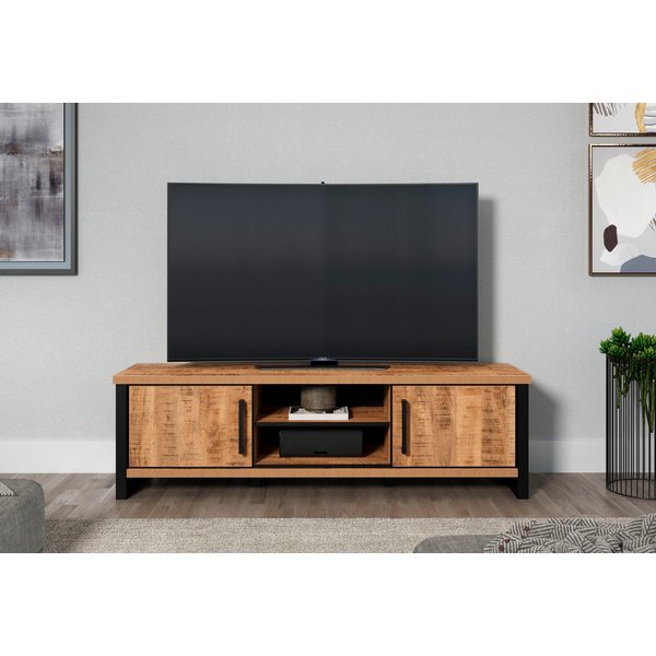 Home affaire Lowboard Elda (1 St), TV Lowboard mit 2 Türen und 2 offenen Fächern – (B/T/H) 166/45/50 cm