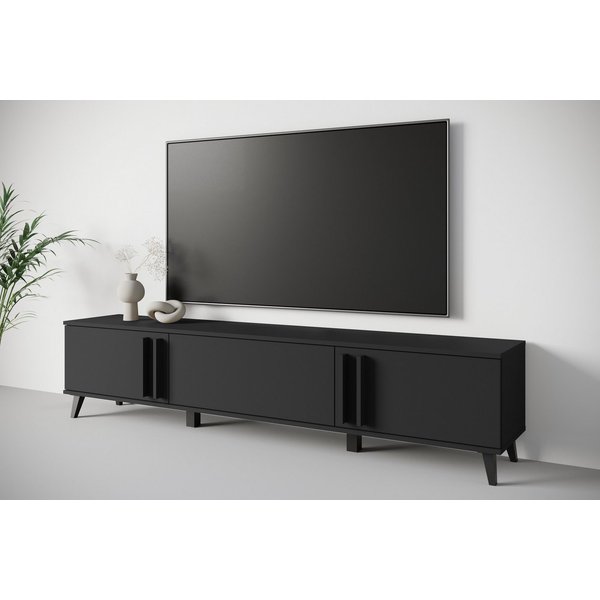 Home affaire Lowboard Helsinki, TV-Kommode Breite 180cm (1 St), modernes Design, 3 Klapptüren