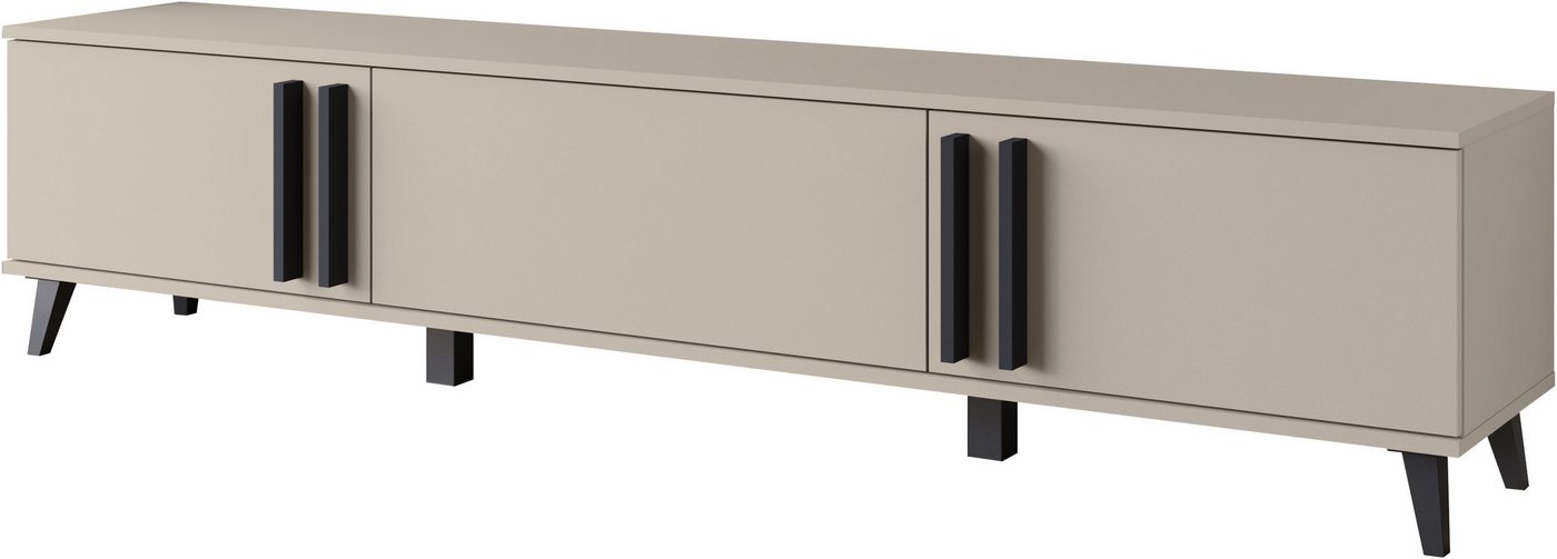 Home affaire Lowboard Helsinki, TV-Kommode Breite 180cm (1 St), modernes Design, 3 Klapptüren – Bild 2 von 5