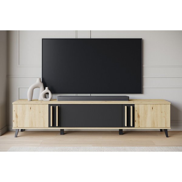 Home affaire Lowboard Helsinki, TV-Kommode Breite 180cm (1 St), modernes Design, 3 Klapptüren