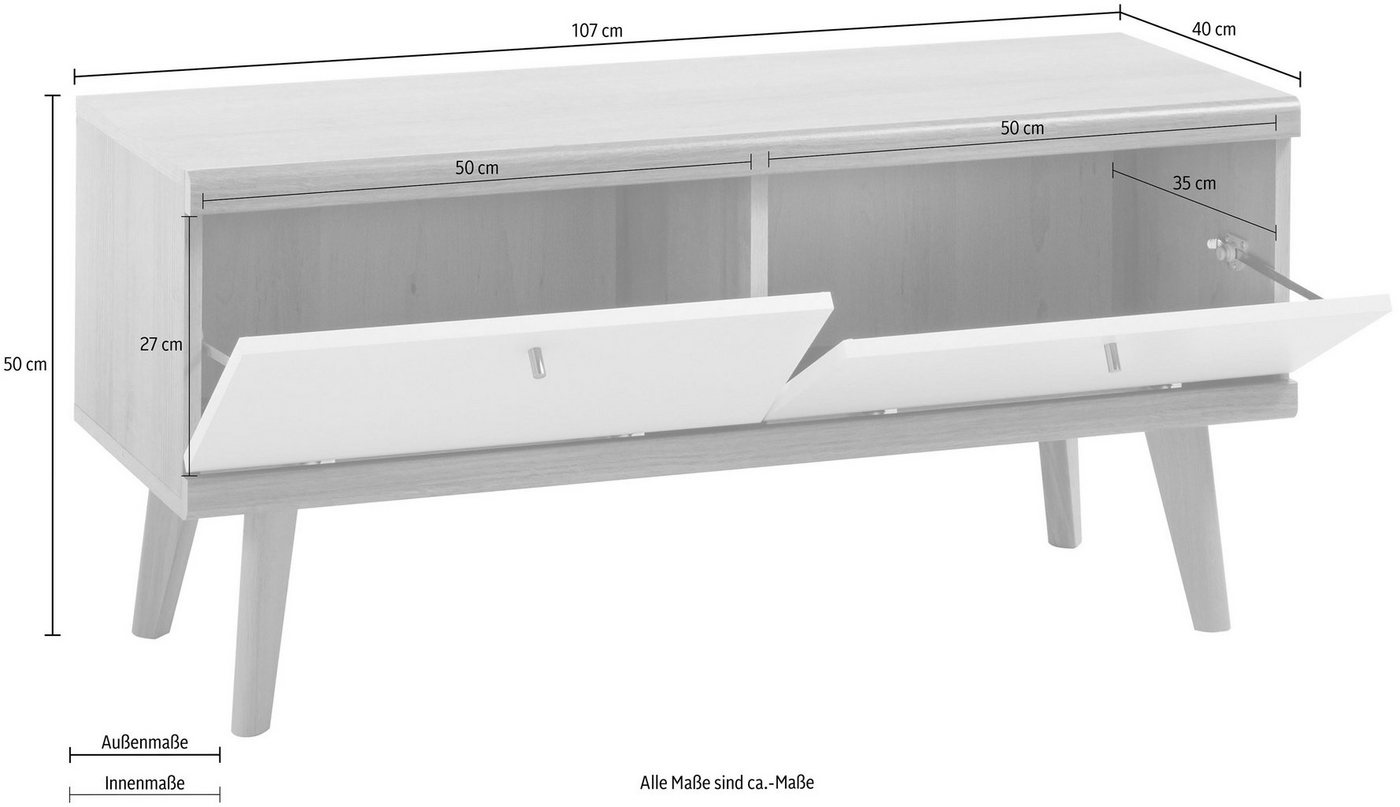 Home affaire Lowboard Merle, Scandi Design, Breite 107 cm – Bild 5 von 5