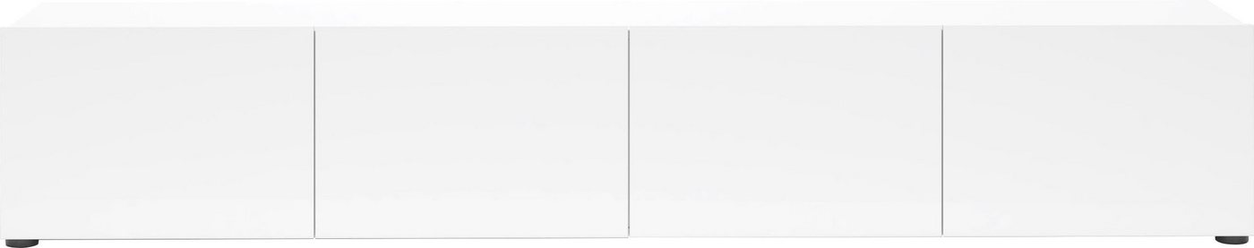 Home affaire Lowboard Mister, TV-Board, TV-Bank, TV-Kommode, TV-Möbel, mit 4 Klappen, komplett Hochglanz Lackiert, Breite 225 cm – Bild 3 von 5