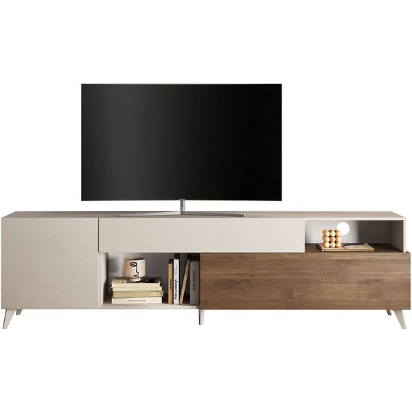 Home affaire Lowboard Monaco in Breite 241 cm, TV-Schrank mit Tür, Klappe und Schubkasten, Mediaboard – sanft schließend, edel, mit Kabelkanal, spürbar geräumig