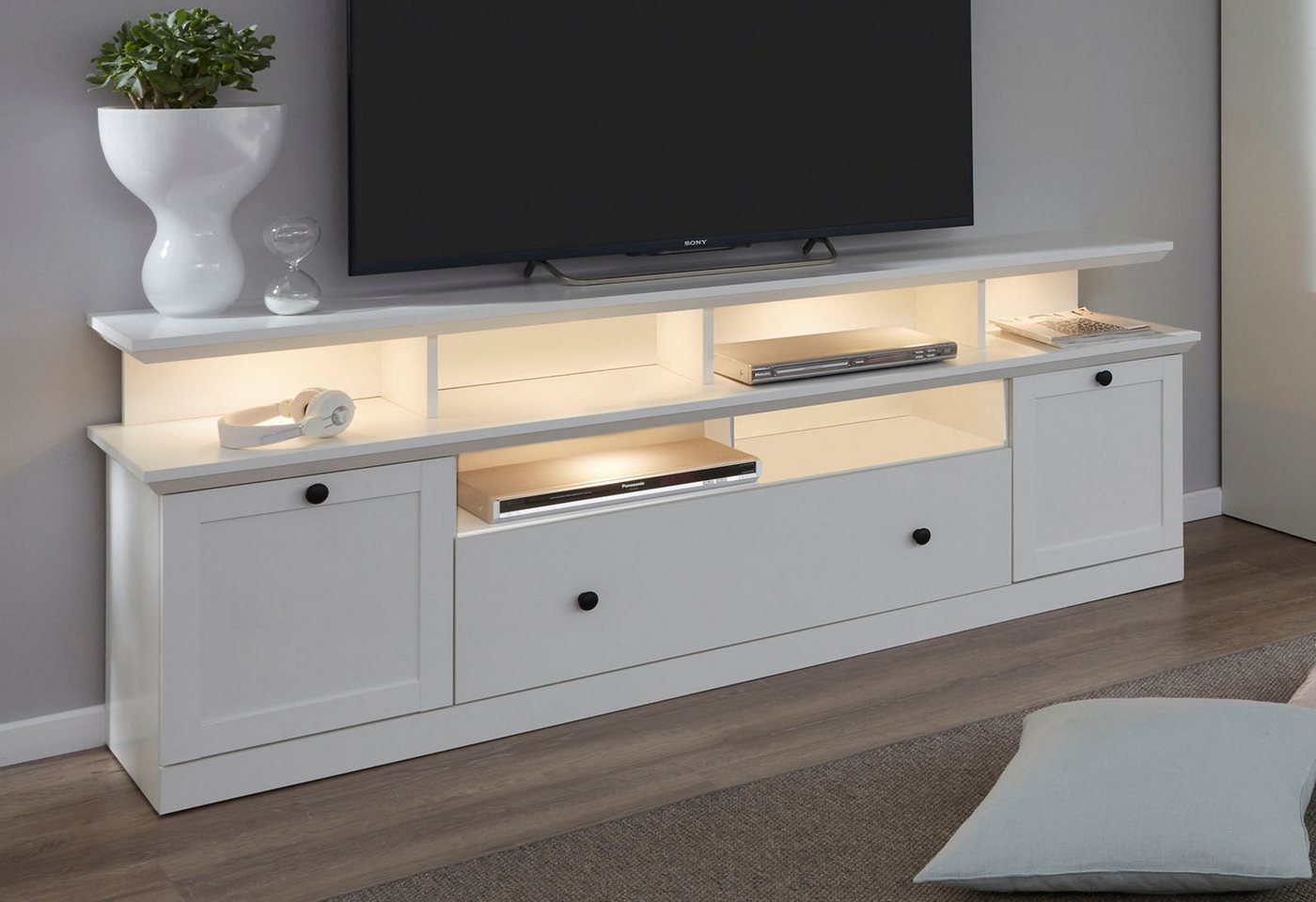 Home affaire Lowboard Örebro, Kommode, zeitloser Landhausstil, Beleuchtung optional – Bild 5 von 5