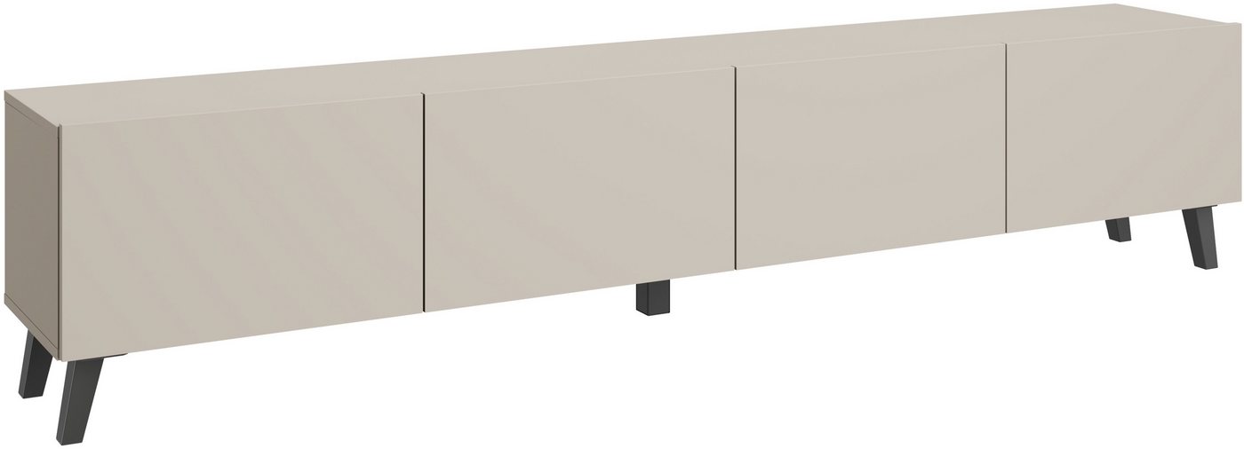 Home affaire Lowboard LOWBOARD PHUKET II, TV-Kommode Breite 190cm (1 St), Modernes, griffloses Design mit 4 Klappen in eleganten, matten Farben – Bild 2 von 5