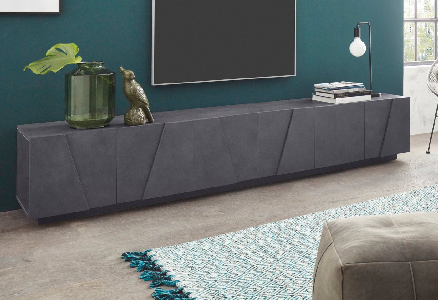 Home affaire Lowboard PING, TV-Board, TV-Band, TV-Kommode, mit 6 Türen, Breite 243,8 cm – Bild 4 von 5