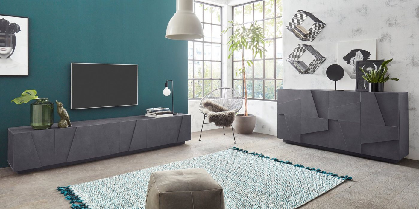 Home affaire Lowboard PING, TV-Board, TV-Band, TV-Kommode, mit 6 Türen, Breite 243,8 cm – Bild 5 von 5