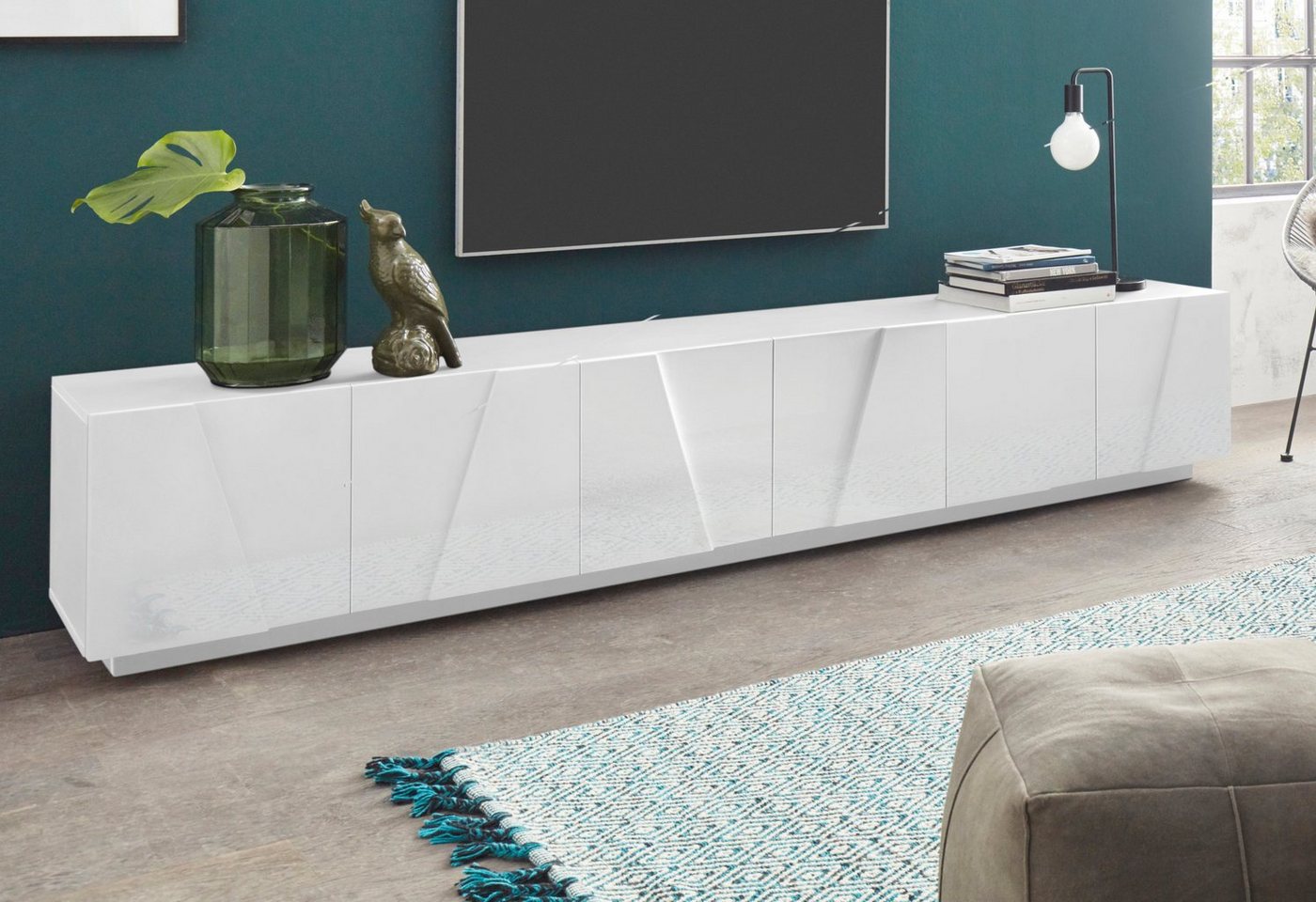 Home affaire Lowboard PING, TV-Board, TV-Band, TV-Kommode, mit 6 Türen, Breite 243,8 cm – Bild 3 von 5