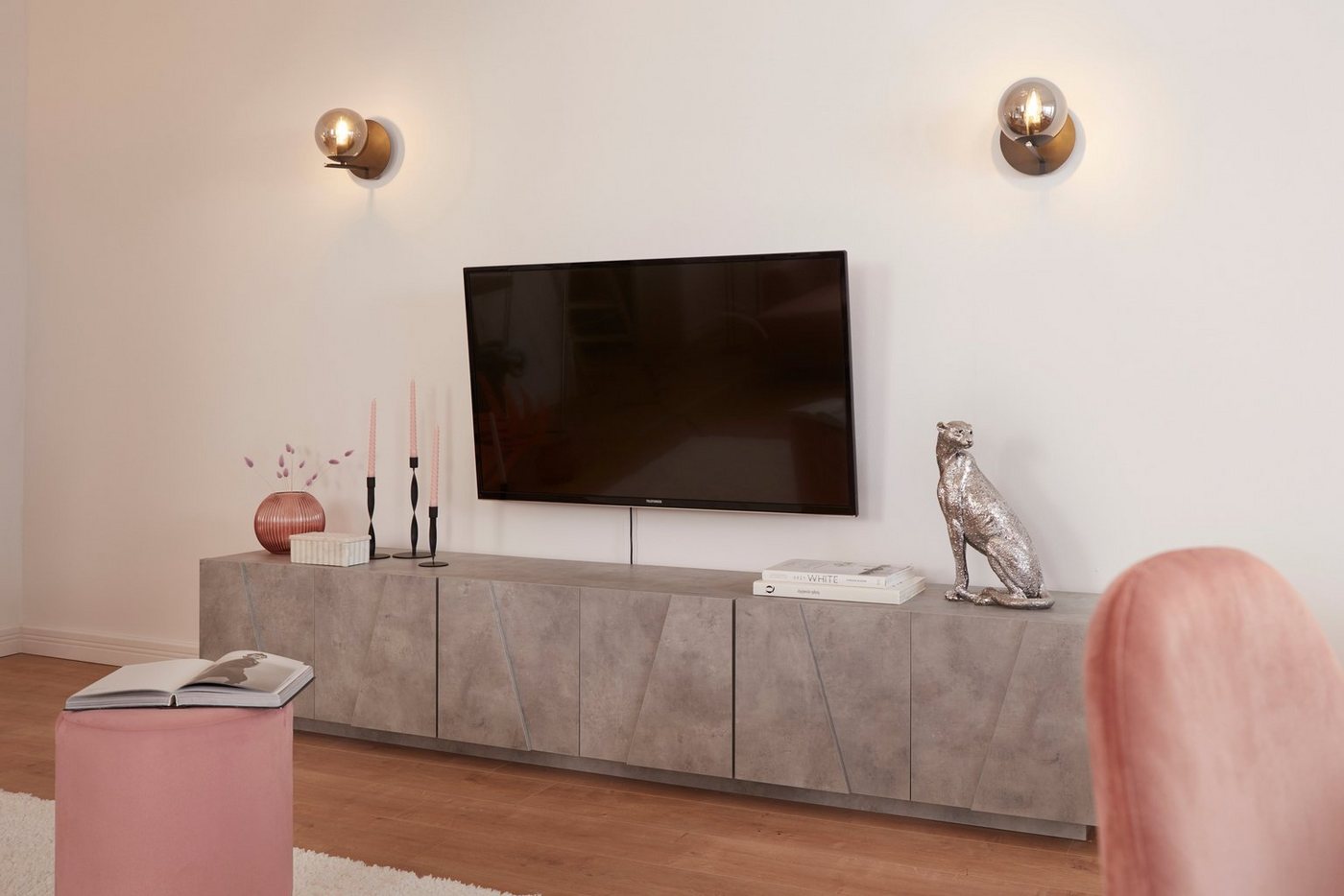 Home affaire Lowboard PING, TV-Board, TV-Band, TV-Kommode, mit 6 Türen, Breite 243,8 cm – Bild 3 von 5