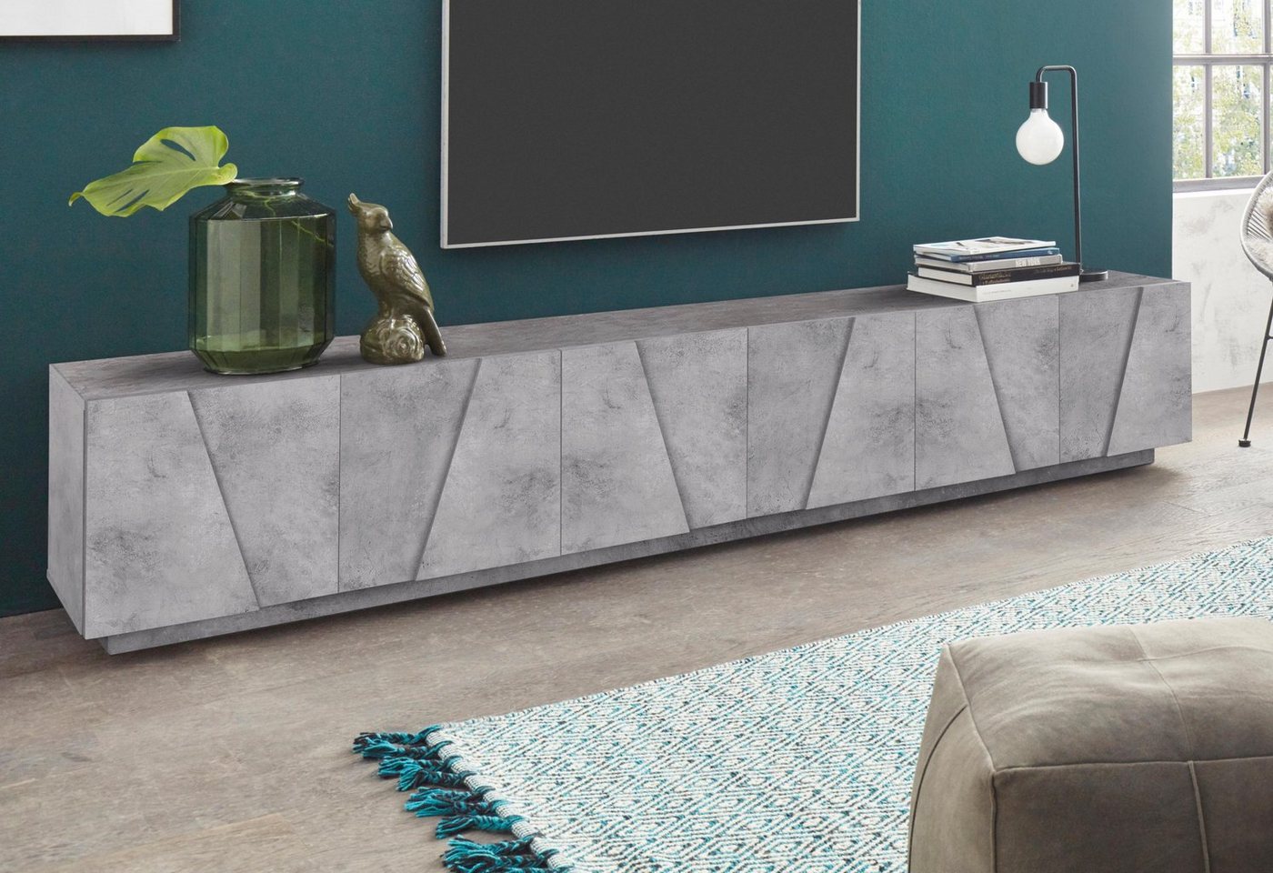 Home affaire Lowboard PING, TV-Board, TV-Band, TV-Kommode, mit 6 Türen, Breite 243,8 cm – Bild 4 von 5
