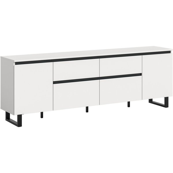 Home affaire Lowboard TOMA, 188cm breit, Metall-Kufen-Fuß, 2 Türen, 2 Schubkästen,2 Klappen, TV-Lowboard, Mediaschrank, Mediaboard, TV-Schrank, Schrank, Board