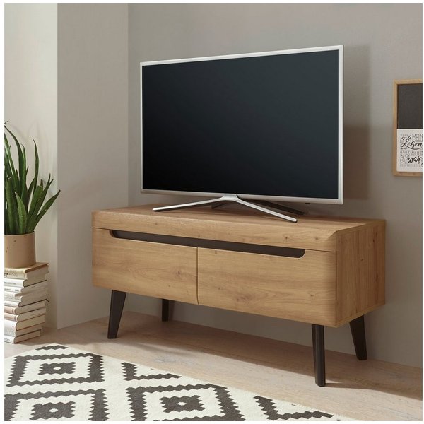 Home affaire Lowboard Torge, TV-Unterschrank, TV-Kommode, Fernsehschrank, TV-Board (1 St), abgeschrägte Füße, drei Farben, Scandi Design, 107 cm breit