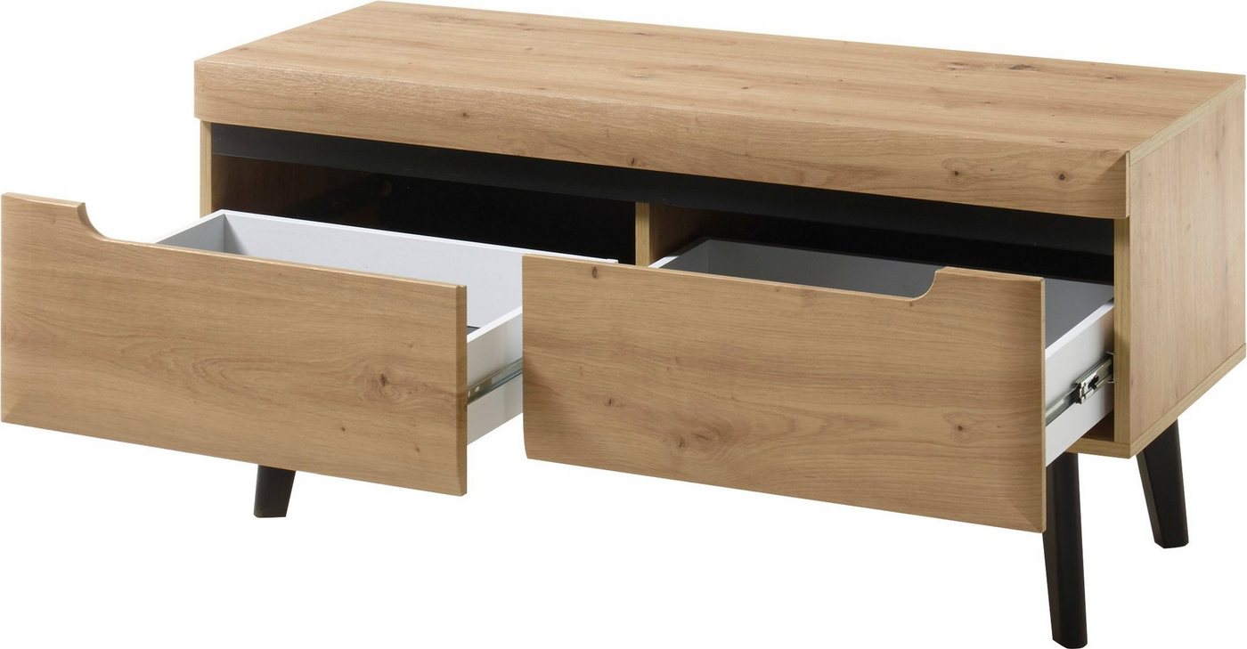 Home affaire Lowboard Torge, TV-Unterschrank, TV-Kommode, Fernsehschrank, TV-Board (1 St), abgeschrägte Füße, drei Farben, Scandi Design, 107 cm breit – Bild 4 von 5