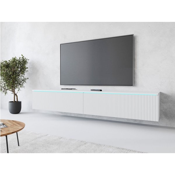 Home affaire Lowboard Vera, wahlweise mit oder ohne Beleuchtung, gefräste MDF Front mit 3D Effekt, stehend und hängend montierbar