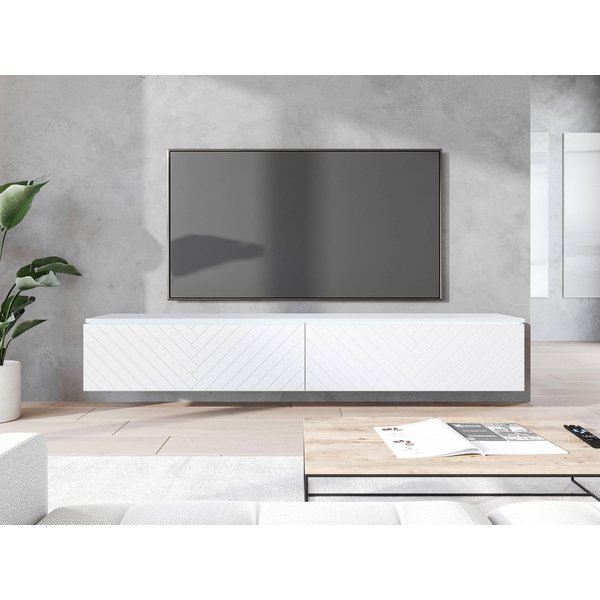 Home affaire Lowboard Vera, wahlweise mit oder ohne Beleuchtung, gefräste MDF Front mit 3D Effekt, stehend und hängend montierbar