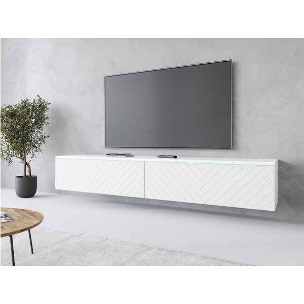 Home affaire Lowboard Vera, wahlweise mit oder ohne Beleuchtung, gefräste MDF Front mit 3D Effekt, stehend und hängend montierbar