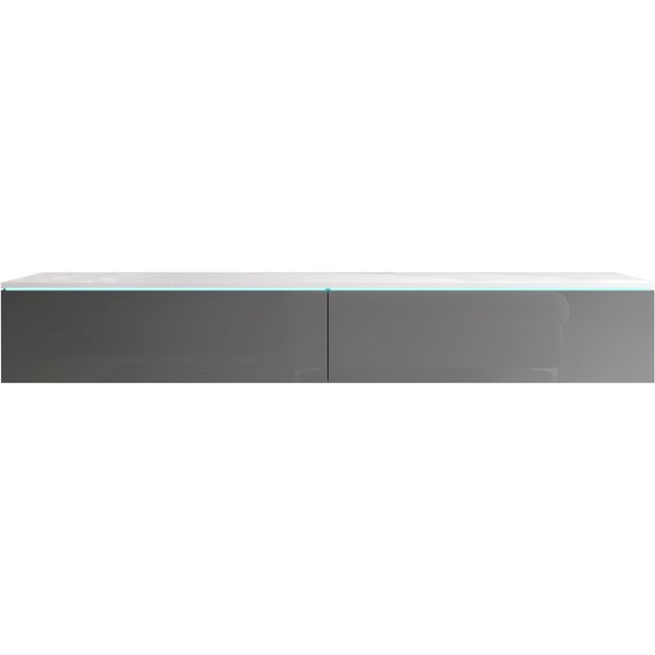 Home affaire Lowboard LOWBOARD VERA, wahlweise mit oder ohne Beleuchtung, Modernes griffloses TV-Board, 180 cm TV-Schrank, stehend und hängend
