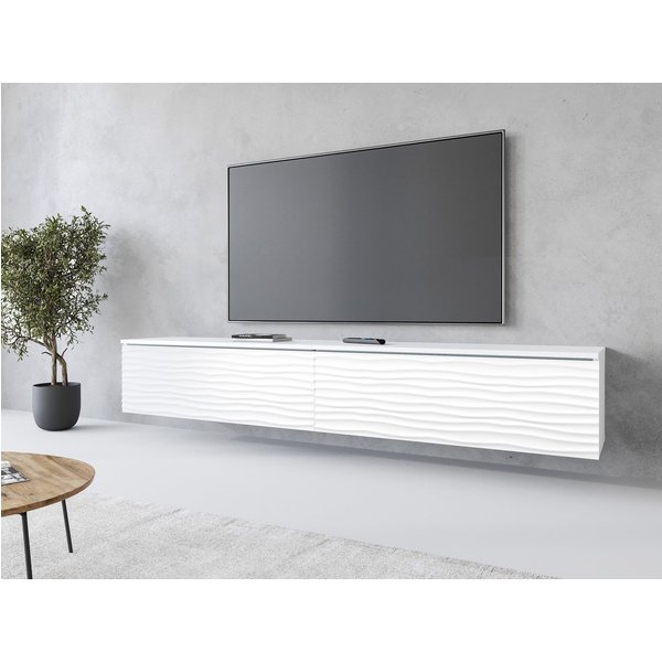 Home affaire Lowboard Vera, wahlweise mit oder ohne Beleuchtung, gefräste MDF Front mit 3D Effekt, stehend und hängend montierbar