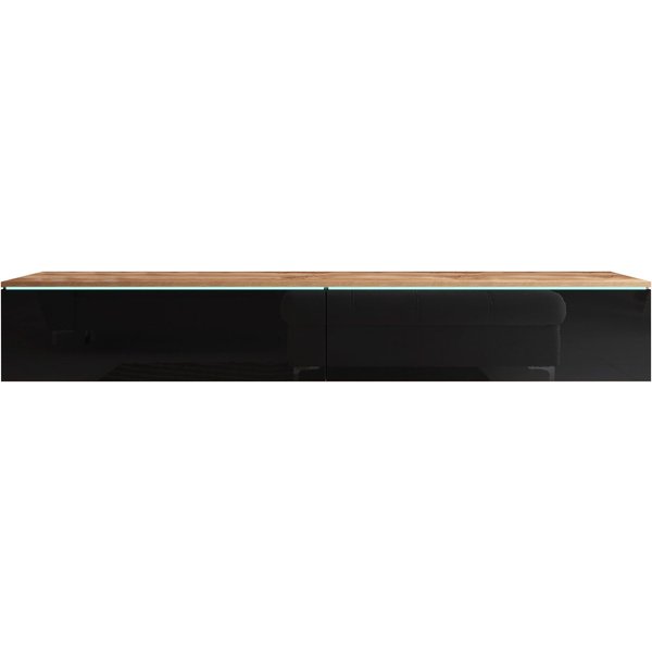 Home affaire Lowboard LOWBOARD VERA, wahlweise mit oder ohne Beleuchtung, Modernes griffloses TV-Board, 180 cm TV-Schrank, stehend und hängend