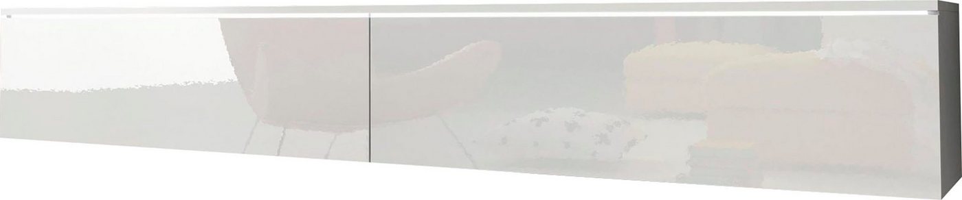Home affaire Lowboard LOWBOARD VERA, wahlweise mit oder ohne Beleuchtung, Modernes griffloses TV-Board, 180 cm TV-Schrank, stehend und hängend – Bild 2 von 5
