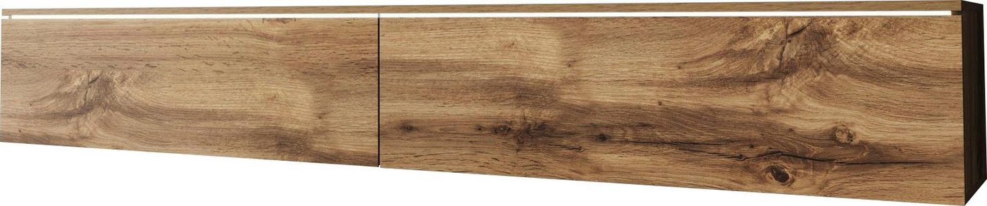 Home affaire Lowboard LOWBOARD VERA, wahlweise mit oder ohne Beleuchtung, Modernes griffloses TV-Board, 180 cm TV-Schrank, stehend und hängend – Bild 2 von 5